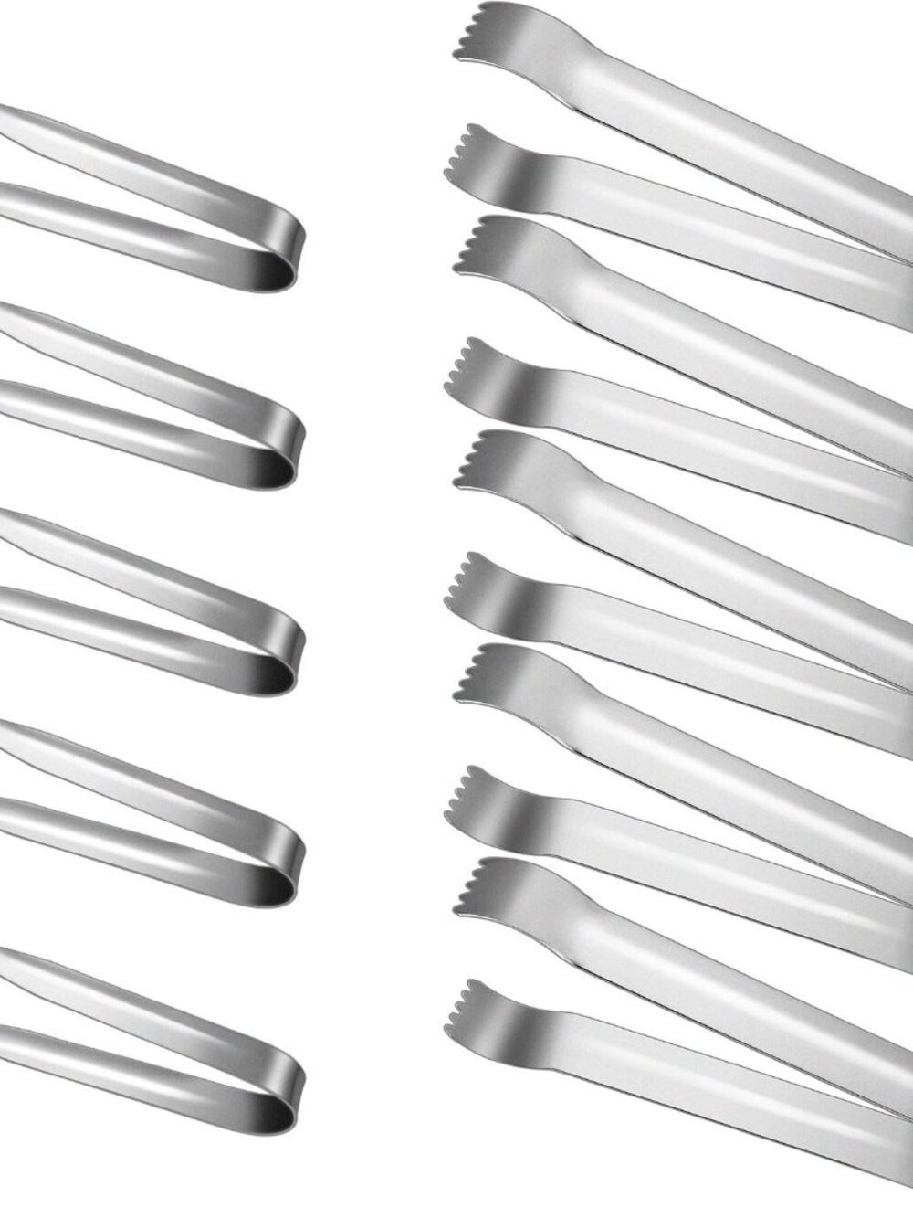 10 PC Mini Tongs 4.3 Inch and 7 Inch Ice Tongs Mini Tongs for Serving Sugar Tong